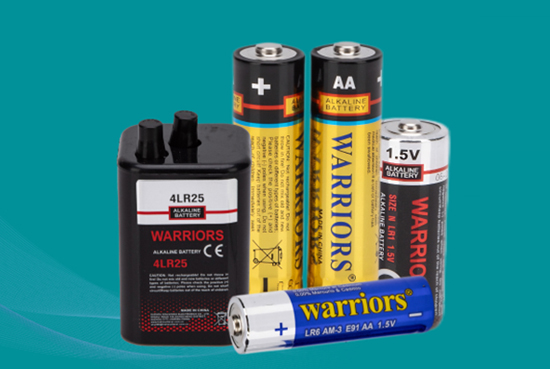 What materials are in an warriors alkaline battery?